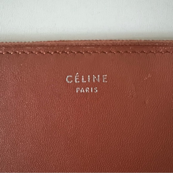 Celine Bicolor Leather Zipper Wallet - Picture 14 of 14